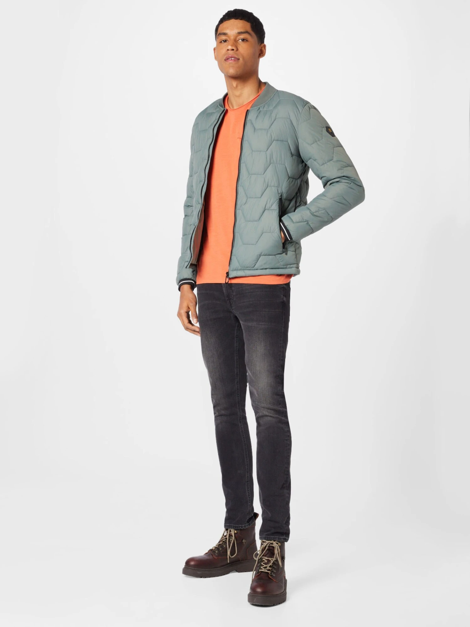 No-Excess Tussenjassen Tussenjas Heren Pastelgroen 6 No-Excess Tussenjassen Tussenjas Heren Pastelgroen - Afbeelding 4